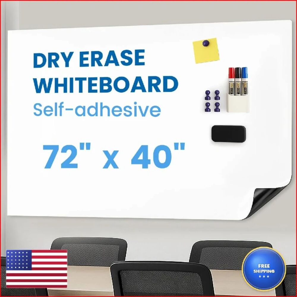 Youngjq Large Magnetic For Wall 72 X 40 Self-adhesive Magnetic Dry erase board